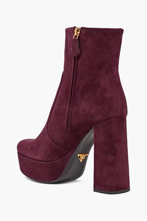 reviews prada suede tall boot|Prada 55 leather ankle boots.